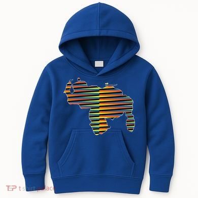 Venezuelan Map Mapa De Venezuela Multicolor Chromatic Kids Hoodie