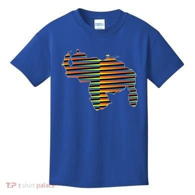 Venezuelan Map Mapa De Venezuela Multicolor Chromatic Kids T-Shirt