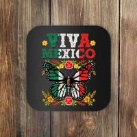 Viva Mexico Mexican Independence Day Butterfly Coaster thumb 0