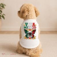 Viva Mexico Mexican Independence Day Butterfly Doggie Tank thumb 2