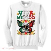 Viva Mexico Mexican Independence Day Butterfly Sweatshirt thumb 0