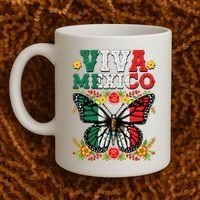 Viva Mexico Mexican Independence Day Butterfly Coffee Mug thumb 2