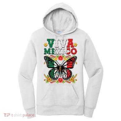 Viva Mexico Mexican Independence Day Butterfly Women's Hoodie