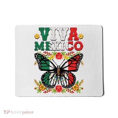 Viva Mexico Mexican Independence Day Butterfly Mousepad