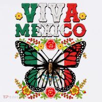 Viva Mexico Mexican Independence Day Butterfly Mousepad thumb 1