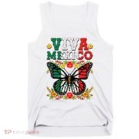 Viva Mexico Mexican Independence Day Butterfly Tank Top thumb 0