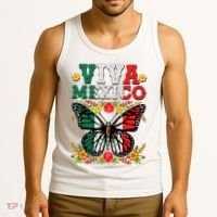 Viva Mexico Mexican Independence Day Butterfly Tank Top thumb 3