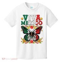 Viva Mexico Mexican Independence Day Butterfly Kids T-Shirt thumb 0