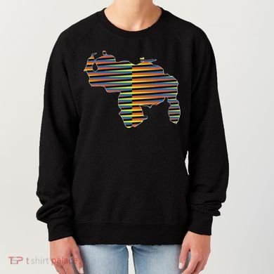 Venezuelan Map Mapa De Venezuela Multicolor Chromatic Women's Sweatshirt