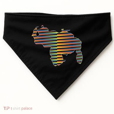 Venezuelan Map Mapa De Venezuela Multicolor Chromatic USA-Made Doggie Bandana