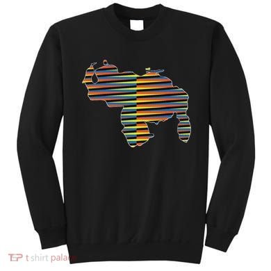 Venezuelan Map Mapa De Venezuela Multicolor Chromatic Sweatshirt