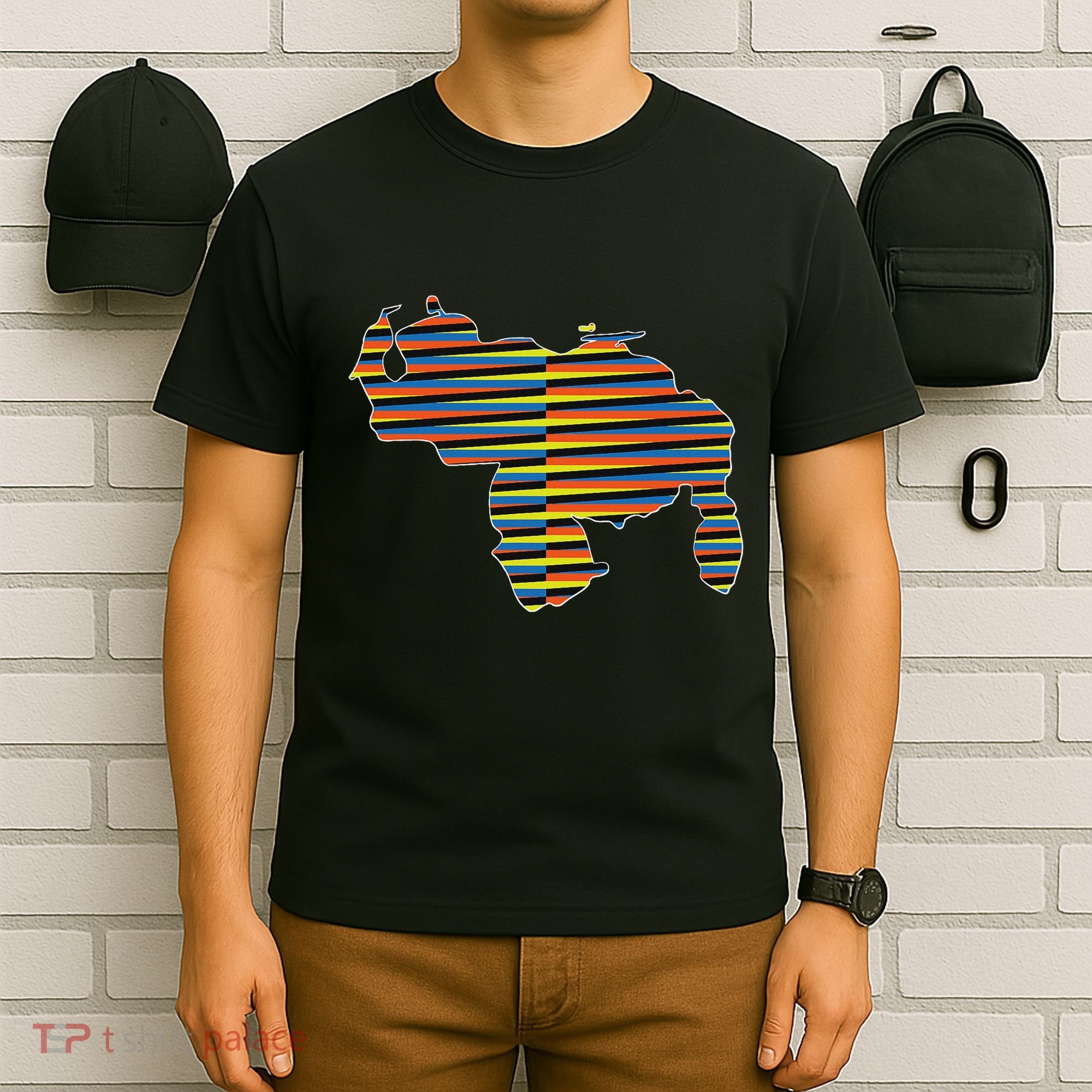 Venezuelan Map Mapa De Venezuela Multicolor Chromatic T-Shirt
