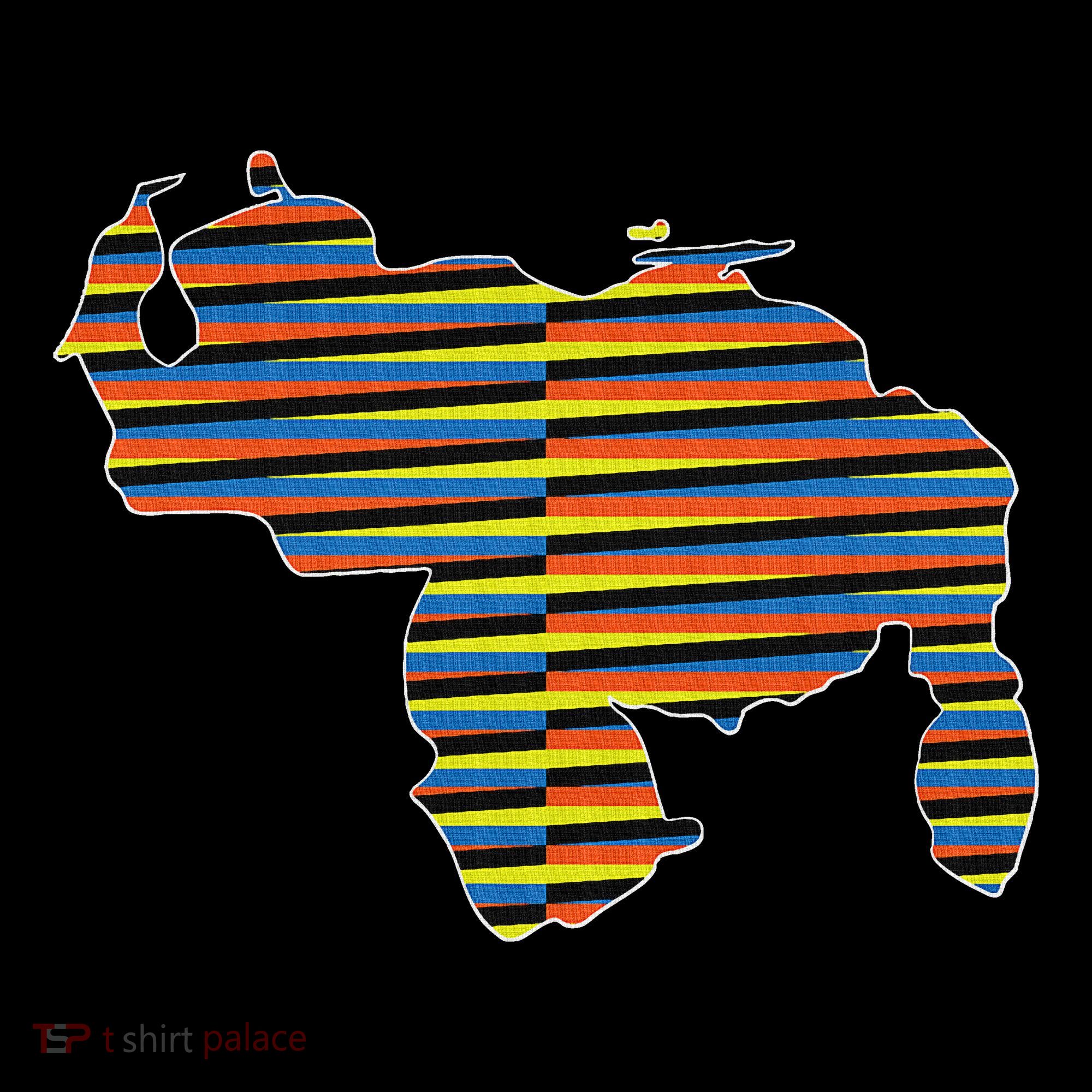 Venezuelan Map Mapa De Venezuela Multicolor Chromatic T-Shirt