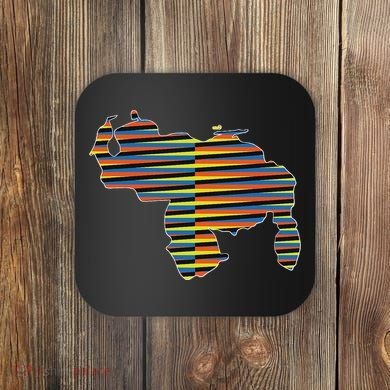 Venezuelan Map Mapa De Venezuela Multicolor Chromatic Coaster