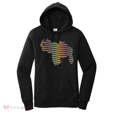 Venezuelan Map Mapa De Venezuela Multicolor Chromatic Women's Hoodie