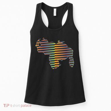 Venezuelan Map Mapa De Venezuela Multicolor Chromatic Women's Tank Top