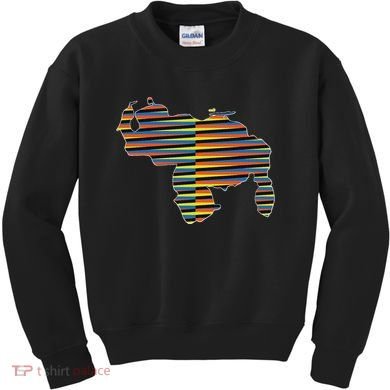 Venezuelan Map Mapa De Venezuela Multicolor Chromatic Kids Sweatshirt