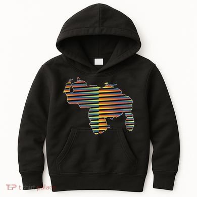Venezuelan Map Mapa De Venezuela Multicolor Chromatic Kids Hoodie