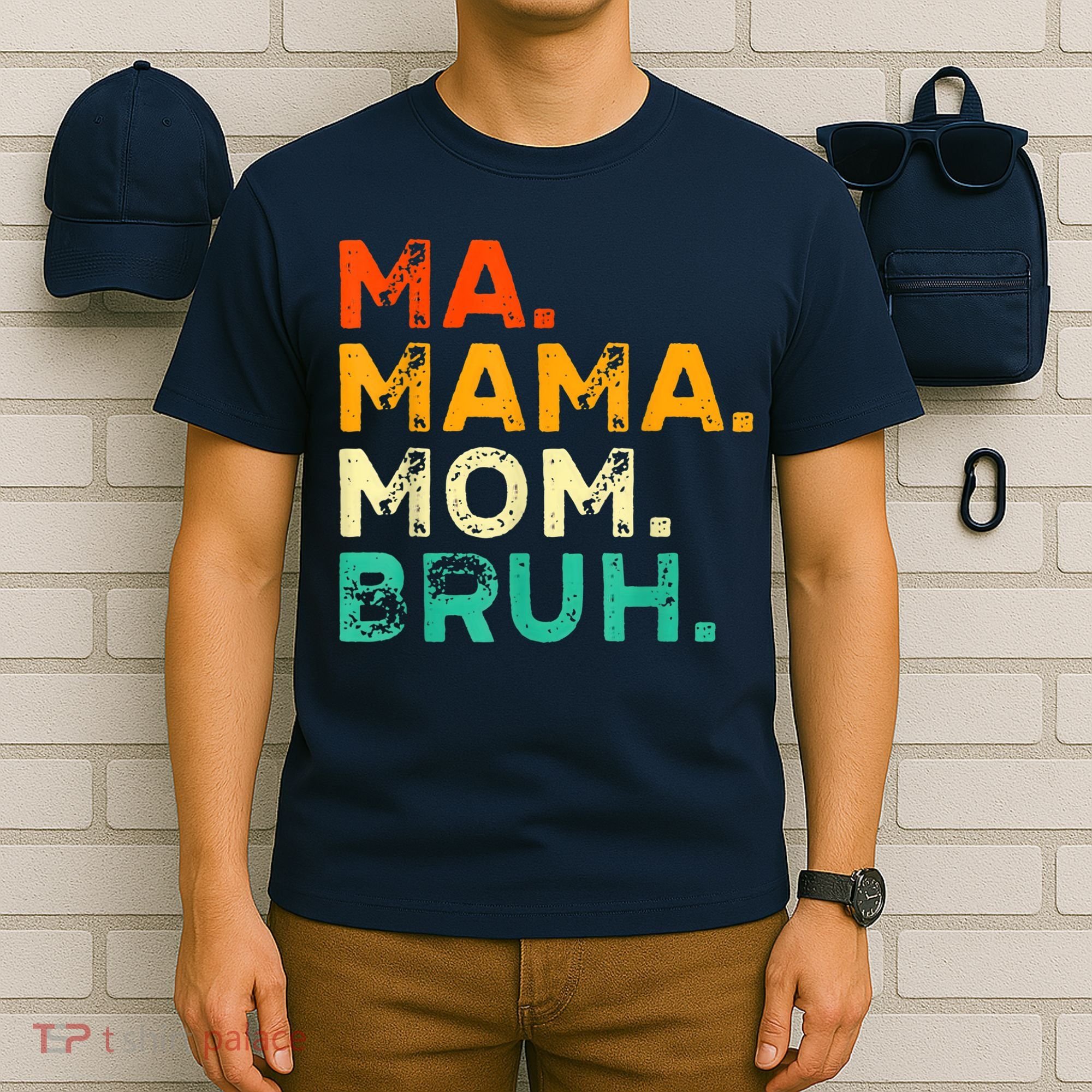 Vintage Ma Mama Mom Bruh Mommy Happy Mother's Day T-Shirt