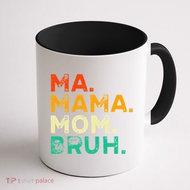 Vintage Ma Mama Mom Bruh Mommy Happy Mother's DayGift Coffee Mug back