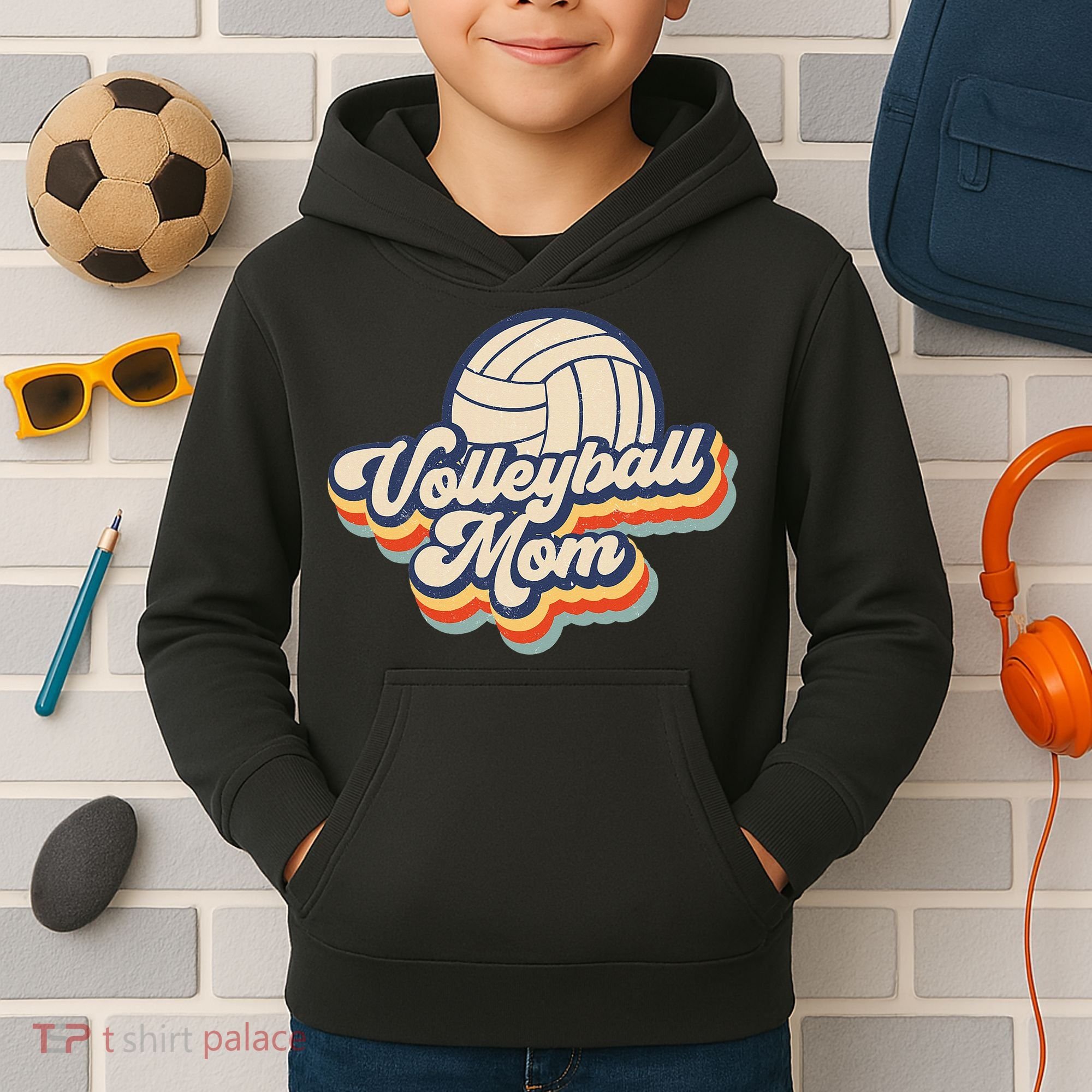 Volleyball Mom Mama Mothers Day Kids Hoodie