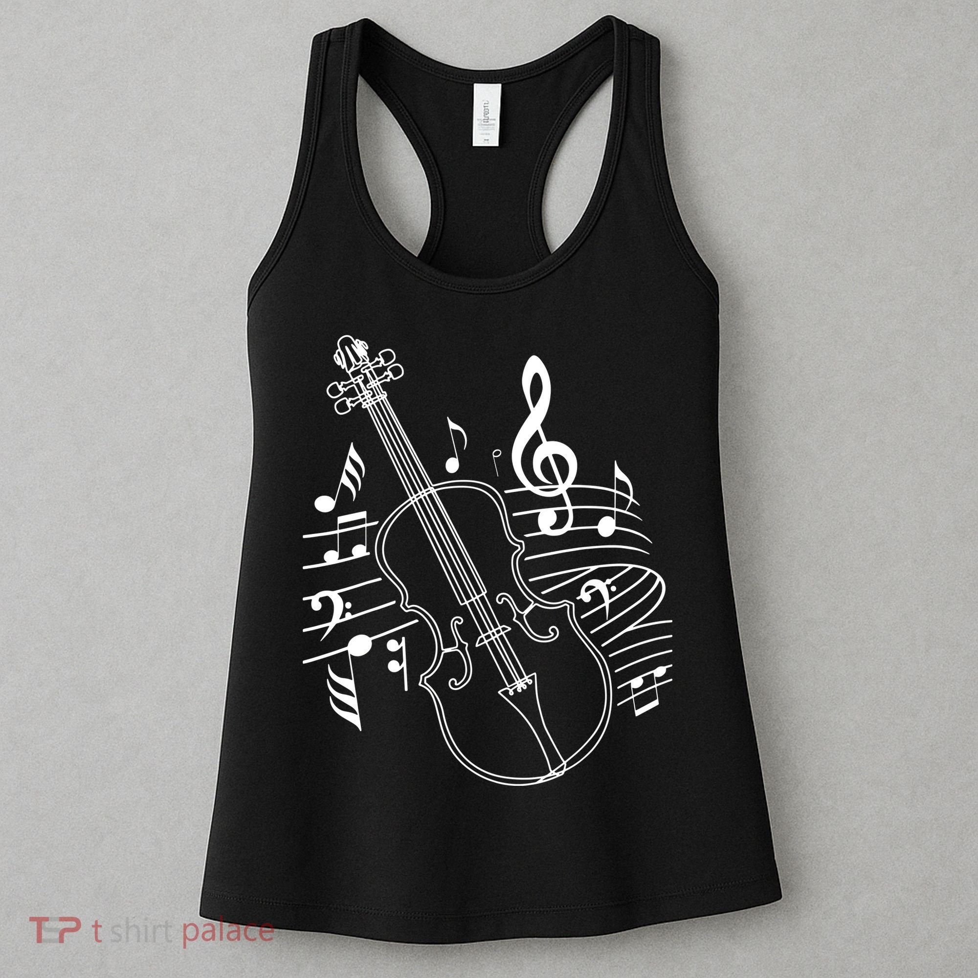 Violin Musical Note Violin Player Violinist Musician Women's Tank Top