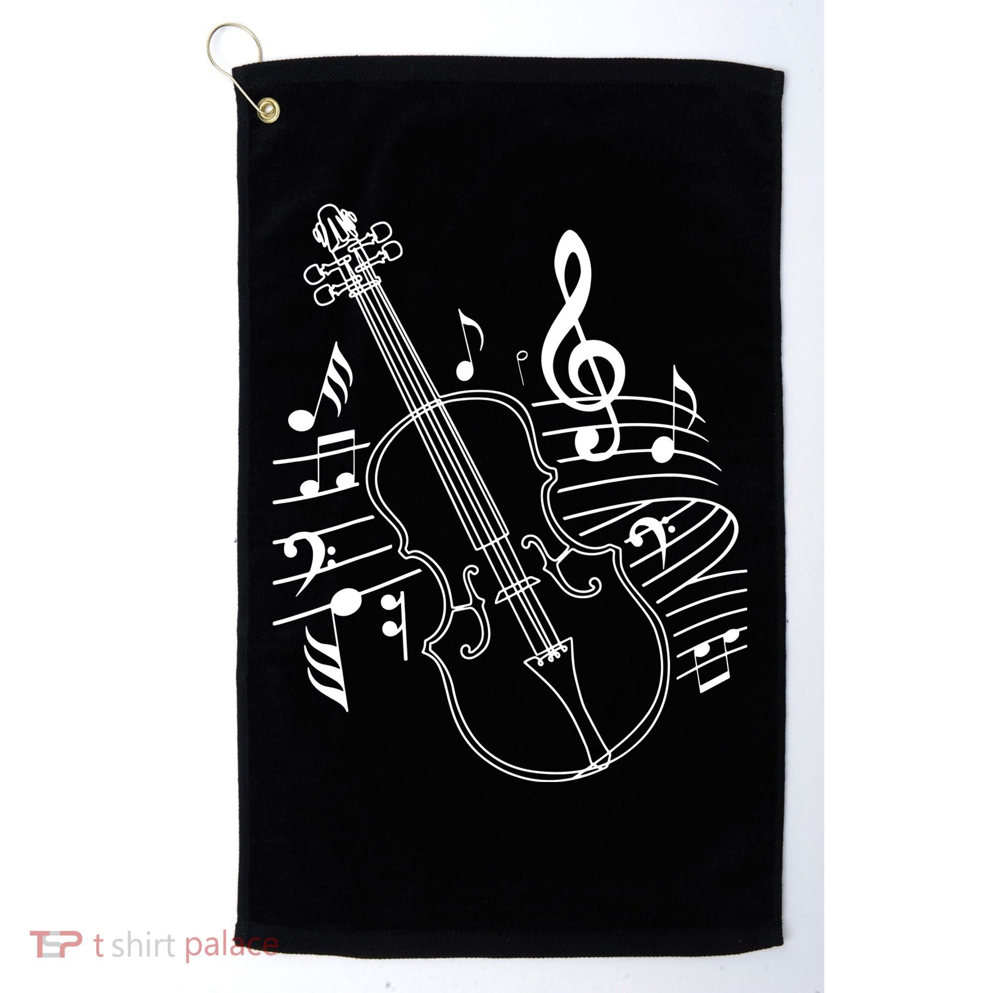 Violin Musical Note Violin Player Violinist Musician Golf Towel