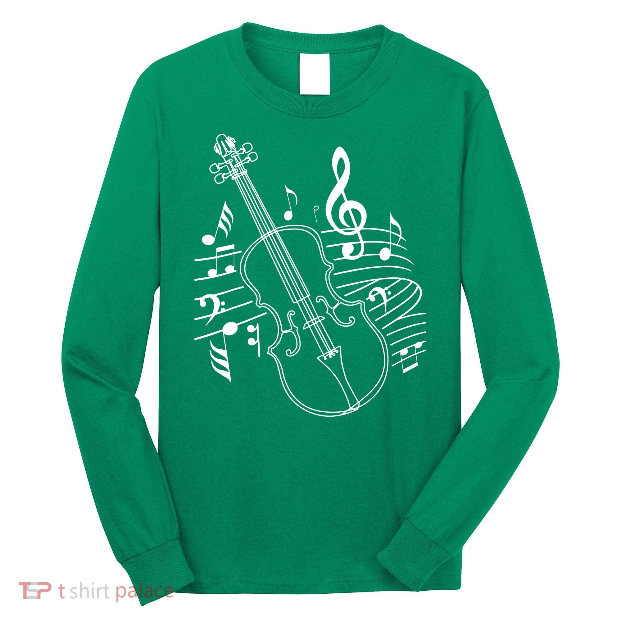 Violin Musical Note Violin Player Violinist Musician Long Sleeve Shirt