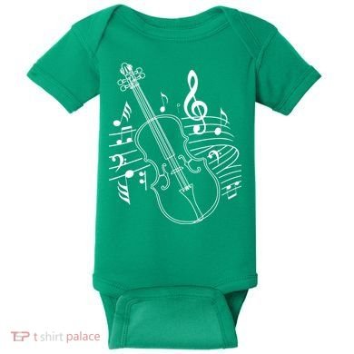Violin Musical Note Violin Player Violinist Musician Baby Bodysuit