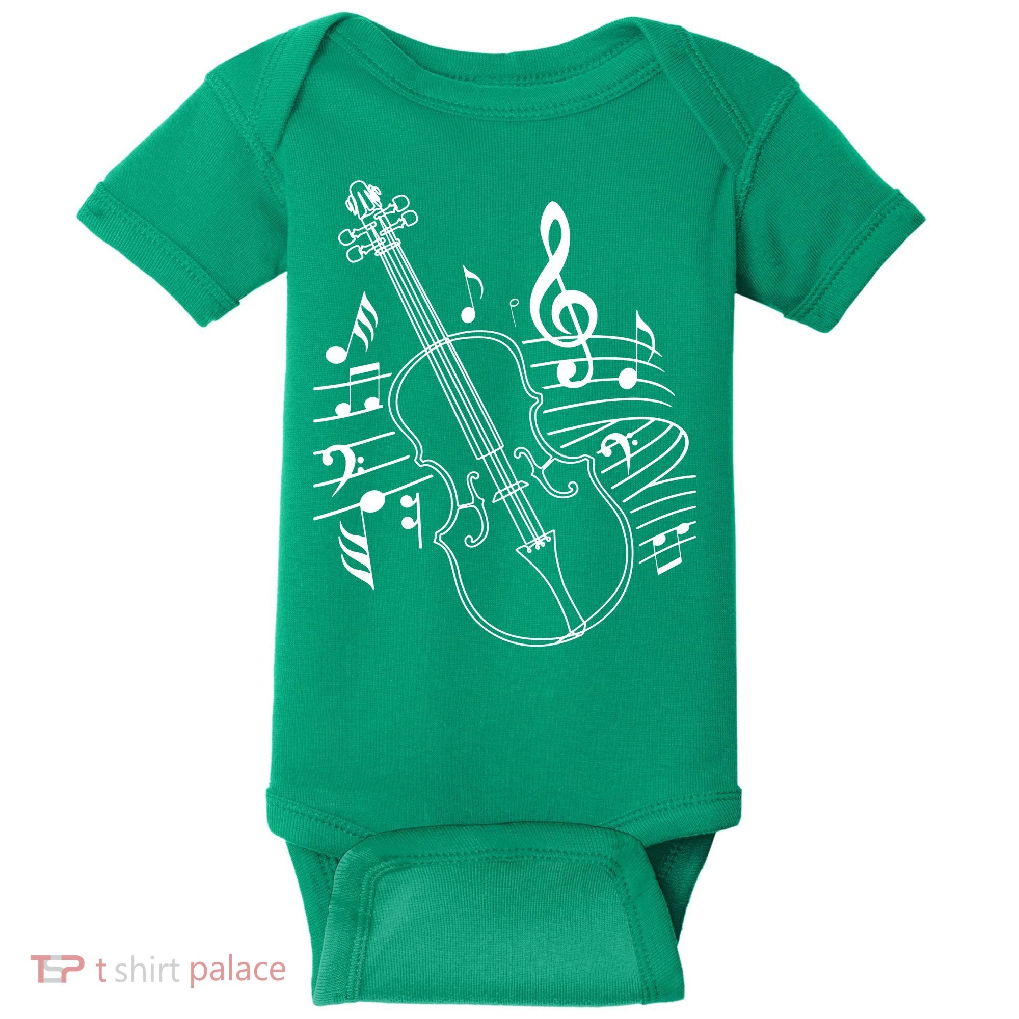Violin Musical Note Violin Player Violinist Musician Baby Bodysuit