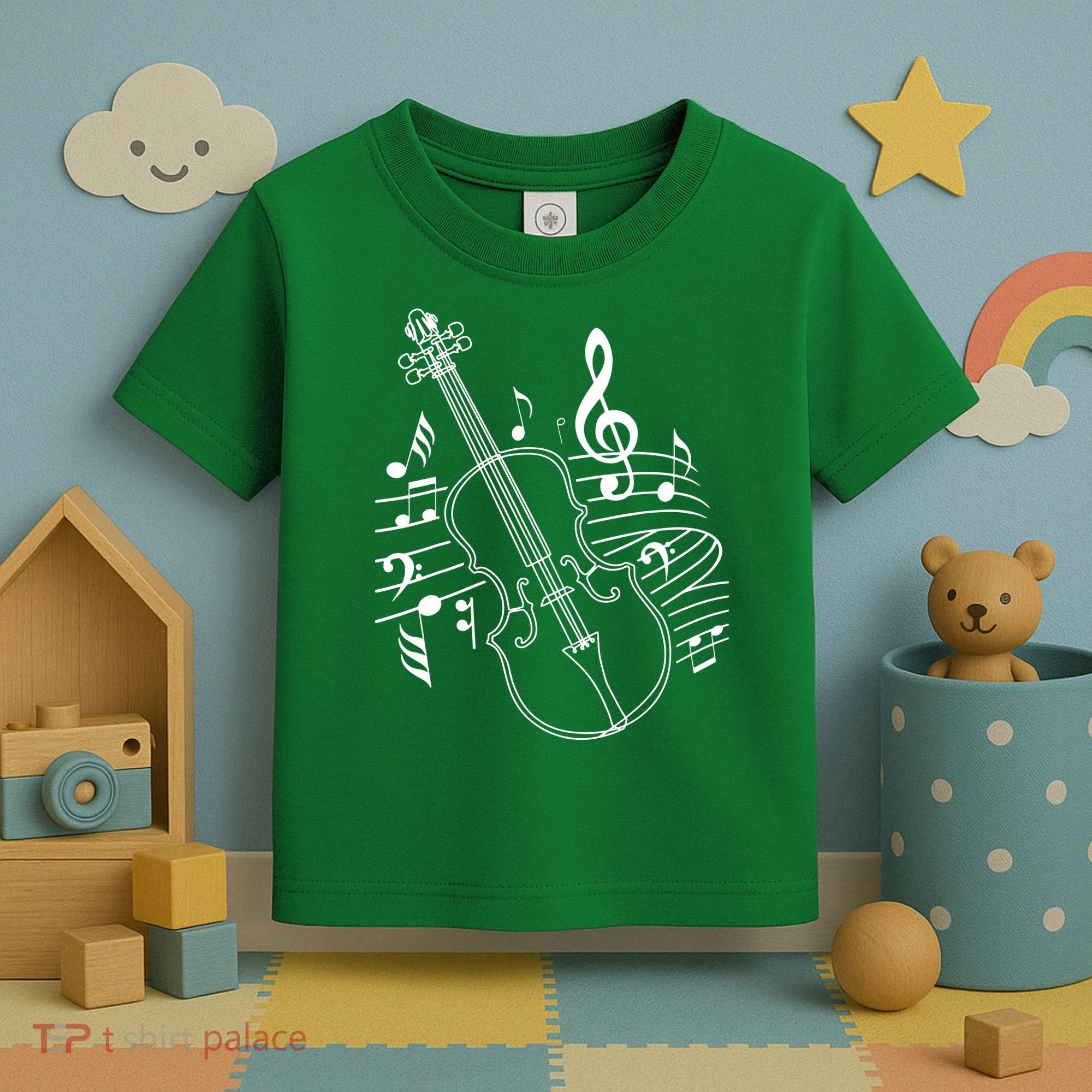 Violin Musical Note Violin Player Violinist Musician Toddler T-Shirt