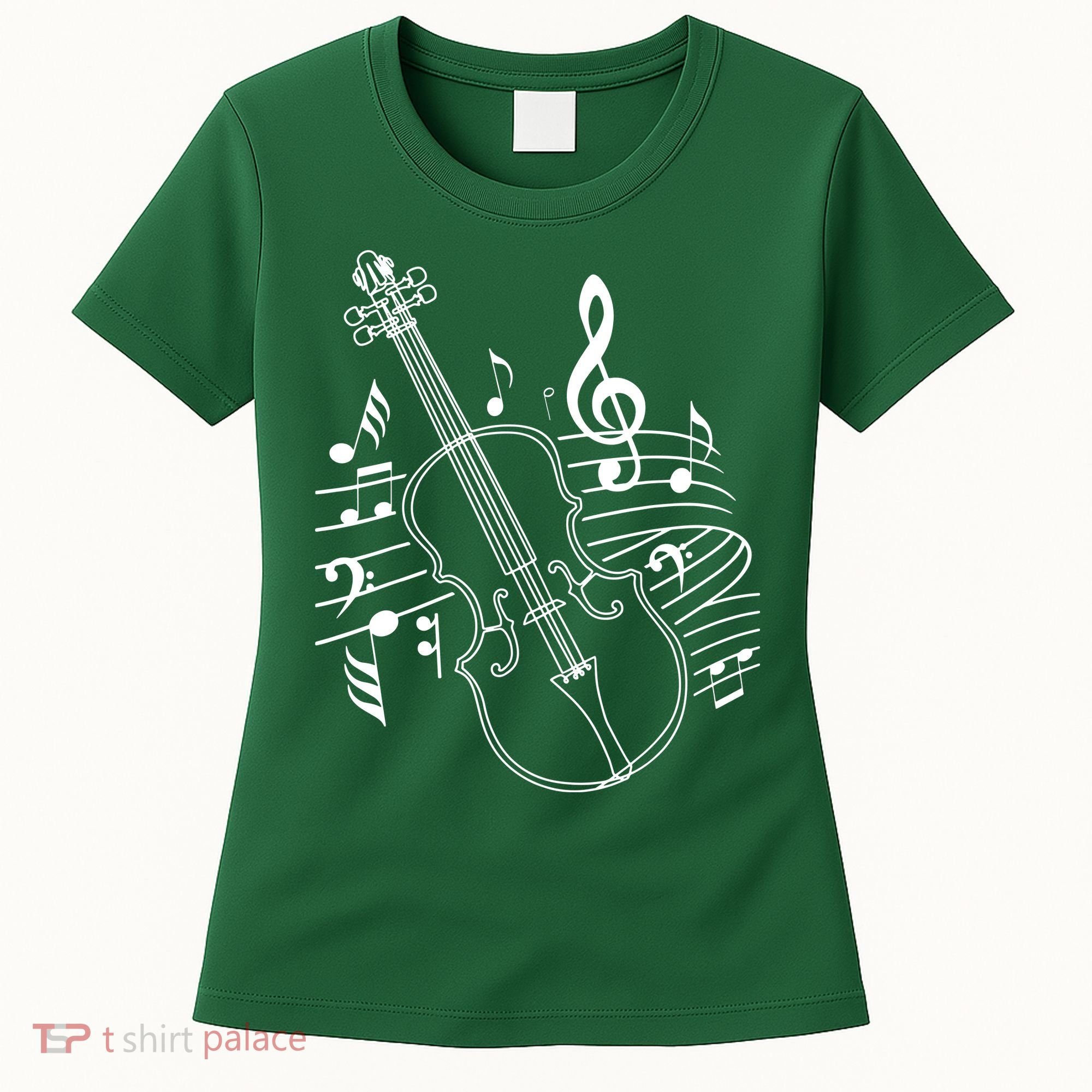 Violin Musical Note Violin Player Violinist Musician Women's T-Shirt