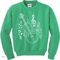 Violin Musical Note Violin Player Violinist Musician Kids Sweatshirt thumb 0