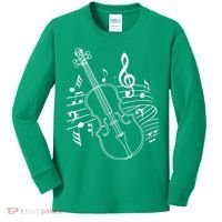 Violin Musical Note Violin Player Violinist Musician Kids Long Sleeve Shirt thumb 0