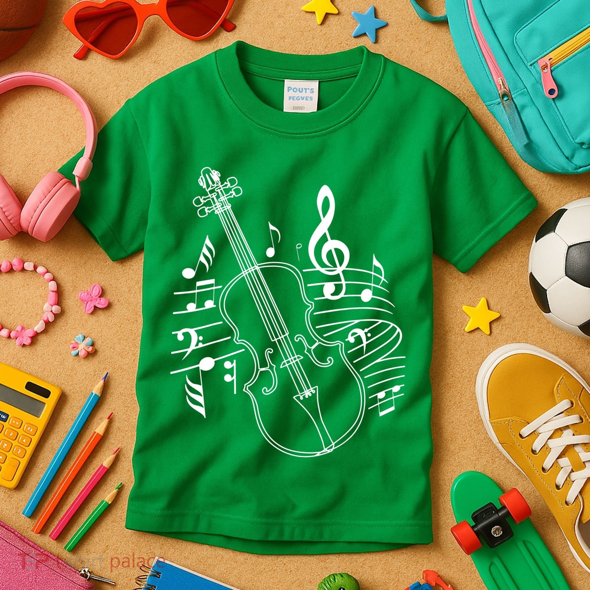 Violin Musical Note Violin Player Violinist Musician Kids T-Shirt