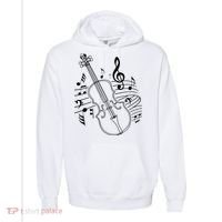 Violin Musical Note Violin Player Violinist Musician Comfort Colors Garment-Dyed Hooded Sweatshirt thumb 0