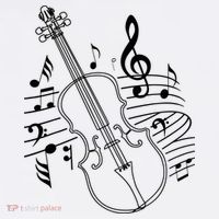 Violin Musical Note Violin Player Violinist Musician Comfort Colors Garment-Dyed Hooded Sweatshirt thumb 2