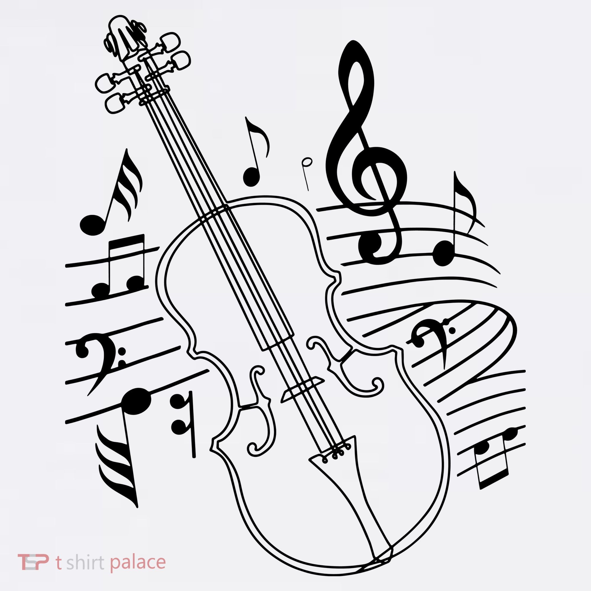 Violin Musical Note Violin Player Violinist Musician Comfort Colors Garment-Dyed Hooded Sweatshirt