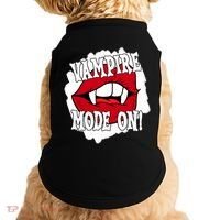 Vampire Mode On Fangs Lips Halloween Doggie Tank thumb 0