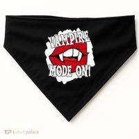 Vampire Mode On Fangs Lips Halloween USA-Made Doggie Bandana thumb 0