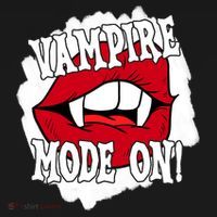 Vampire Mode On Fangs Lips Halloween Long Sleeve Shirt thumb 2