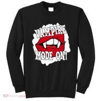 Vampire Mode On Fangs Lips Halloween Sweatshirt thumb 0