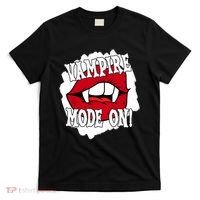 Vampire Mode On Fangs Lips Halloween T-Shirt thumb 0