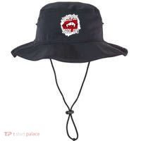 Vampire Mode On Fangs Lips Halloween Bucket Hat thumb 0