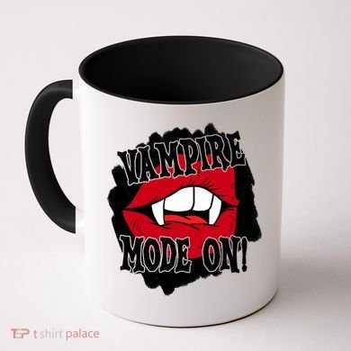 Vampire Mode On Fangs Lips Halloween Coffee Mug