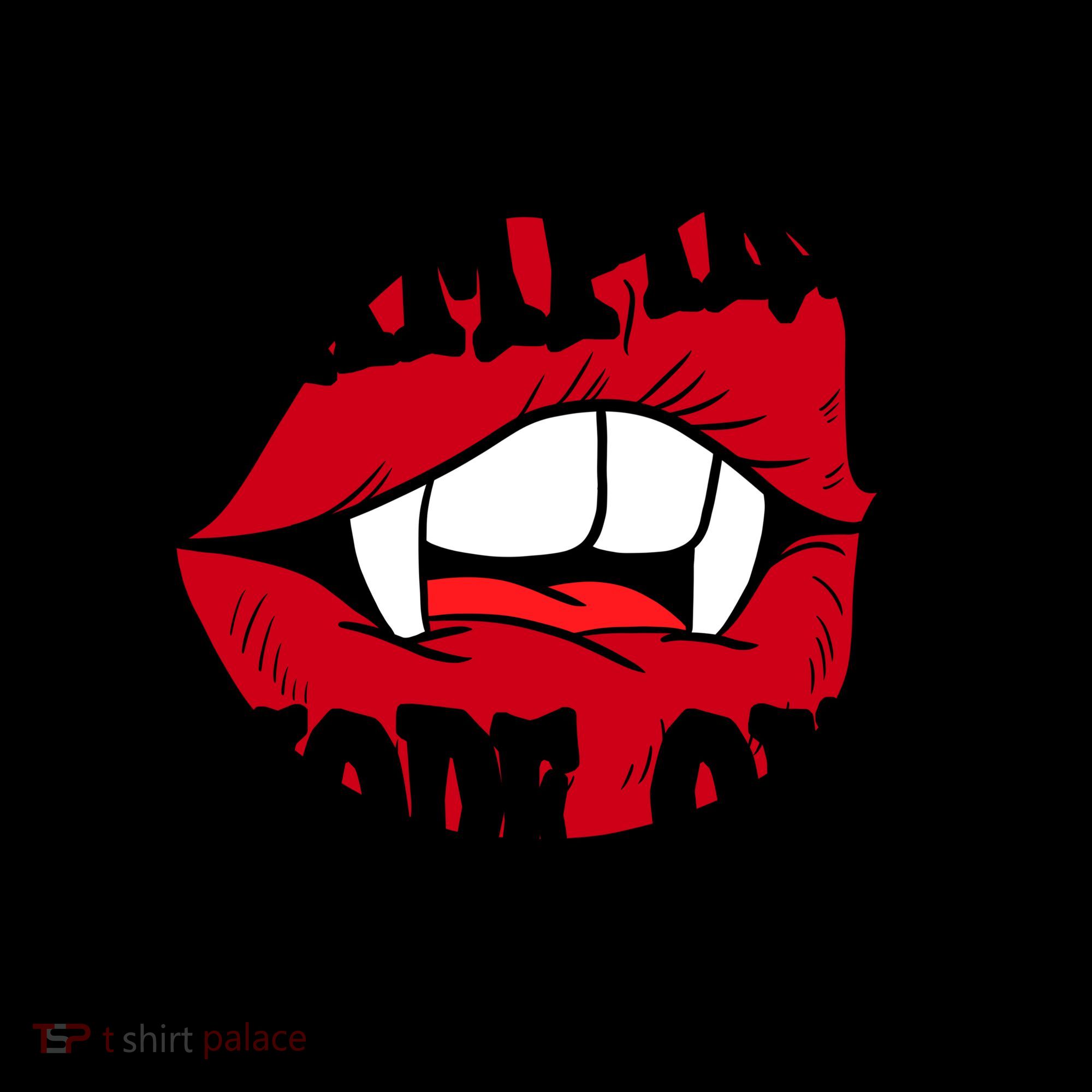 Vampire Mode On Fangs Lips Halloween Coffee Mug