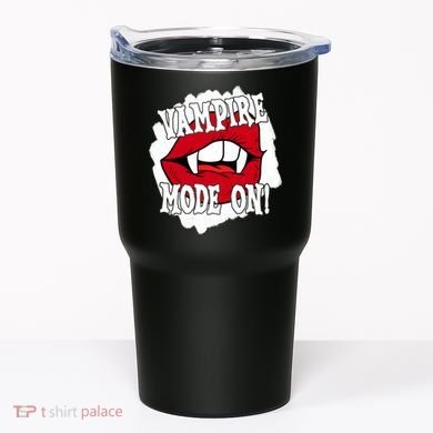Vampire Mode On Fangs Lips Halloween Tumbler