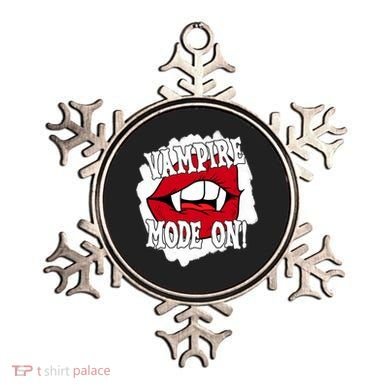 Vampire Mode On Fangs Lips Halloween Ornament