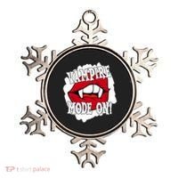 Vampire Mode On Fangs Lips Halloween Ornament thumb 0