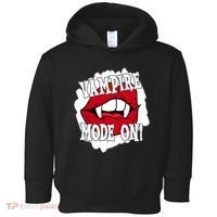 Vampire Mode On Fangs Lips Halloween Toddler Hoodie thumb 0